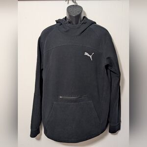 Men's Puma Evostripe Black Sweatshirt  Adjustable Hoodie Zipper Pocket Size XL